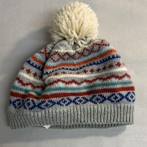 Gymboree Multicolor Knit Beanie with Pom-Pom